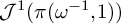 upper J Superscript 1 Baseline left parenthesis pi left parenthesis omega Superscript negative 1 Baseline comma 1 right parenthesis right parenthesis