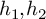 h 1 comma h 2