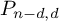 upper P Subscript n minus d comma d