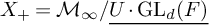 upper X Subscript plus Baseline equals upper M Subscript infinity Baseline divided by ModifyingBelow upper U dot upper G upper L Subscript d Baseline left parenthesis upper F right parenthesis With ̲