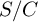 upper S divided by upper C