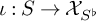 iota colon upper S right arrow upper X Subscript upper S Sub Superscript ♭ Baseline