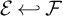 script upper E left arrow with hook script upper F