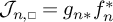 J sub n comma square equals g sub n star times f sub n star