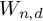 upper W Subscript n comma d