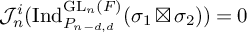 upper J Subscript n Superscript i Baseline left parenthesis upper I n d Subscript upper P Sub Subscript n minus d comma d Subscript Superscript upper G upper L Super Subscript n Superscript left parenthesis upper F right parenthesis Baseline left parenthesis sigma 1 squared times sigma 2 right parenthesis right parenthesis equals 0