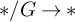 asterisk slash upper G right arrow asterisk