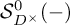 upper S Subscript upper D Sub Superscript times Superscript 0 Baseline left parenthesis minus right parenthesis