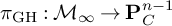 pi Subscript upper G upper H Baseline colon upper M Subscript infinity Baseline right arrow upper P Subscript upper C Superscript n minus 1