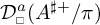 D super a sub square open parenthesis A sharp plus forward slash pi close parenthesis