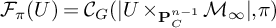 upper F Subscript pi Baseline left parenthesis upper U right parenthesis equals upper C Subscript upper G Baseline left parenthesis StartAbsoluteValue upper U times Subscript upper P Sub Subscript upper C Sub Superscript n minus 1 Subscript Baseline upper M Subscript infinity Baseline EndAbsoluteValue comma pi right parenthesis
