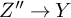 upper Z quotation mark right arrow upper Y