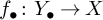 f Subscript bullet Baseline colon upper Y Subscript bullet Baseline right arrow upper X