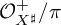 script upper O Subscript upper X Sub Superscript ♯ Superscript plus Baseline divided by pi