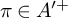 pi element of upper A Superscript prime plus