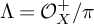 upper Lamda equals script upper O Subscript upper X Superscript plus Baseline divided by pi