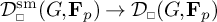 D sub square super sim open parenthesis G comma F sub p close parenthesis approaches D sub square open parenthesis G comma F sub p close parenthesis.
