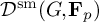 script upper D Superscript s m Baseline left parenthesis upper G comma bold upper F Subscript p Baseline right parenthesis