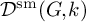 script upper D Superscript s m Baseline left parenthesis upper G comma k right parenthesis