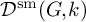 script upper D Superscript s m Baseline left parenthesis upper G comma k right parenthesis