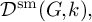 script upper D Superscript s m Baseline left parenthesis upper G comma k right parenthesis comma