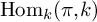 hom Subscript k Baseline left parenthesis pi comma k right parenthesis
