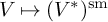 upper V right arrow from bar left parenthesis upper V Superscript asterisk Baseline right parenthesis Superscript s m