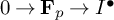 0 right arrow bold upper F Subscript p Baseline right arrow upper I Superscript bullet