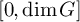 0 comma backslash dimension upper G