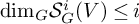 dimension Subscript upper G Baseline upper S Subscript upper G Superscript i Baseline left parenthesis upper V right parenthesis less than or equals i