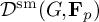 script upper D Superscript s m Baseline left parenthesis upper G comma bold upper F Subscript p Baseline right parenthesis
