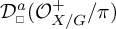 D super a sub square open parenthesis O super plus sub X all over G forward slash pi close parenthesis