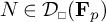N is an element of script D sub box of open parenthesis script F sub p close parenthesis