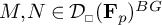 M comma N element of script D sub square open parenthesis script F sub p close parenthesis superscript B G.