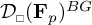 D sub square of open parenthesis F sub p close parenthesis to the B G power