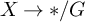 upper X right arrow asterisk slash upper G