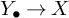 upper Y Subscript bullet Baseline right arrow upper X