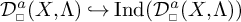 D super a sub box open parenthesis X comma capital lambda close parenthesis approaches Ind open parenthesis D super a sub box open parenthesis X comma capital lambda close parenthesis close parenthesis.
