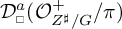 D squared sub a open parenthesis O superscript plus sub Z star all over G forward slash pi close parenthesis