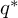q Superscript asterisk