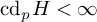 backslash operatorname c d Subscript p Baseline upper H less than infinity