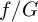 f divided by upper G