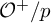 upper O Superscript plus Baseline divided by p