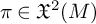 pi element of upper X squared left parenthesis upper M right parenthesis