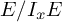 upper E divided by upper I Subscript x Baseline upper E