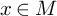 x element of upper M