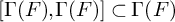 upper Gamma left parenthesis upper F right parenthesis comma upper Gamma left parenthesis upper F right parenthesis subset of upper Gamma left parenthesis upper F right parenthesis