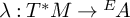 lamda colon upper T Superscript asterisk Baseline upper M right arrow Superscript upper E Baseline backslash exclamation mark upper A
