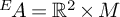 Superscript upper E Baseline backslash exclamation mark upper A equals upper R squared times upper M