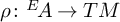 rho colon Superscript upper E Baseline backslash exclamation mark upper A right arrow upper T upper M